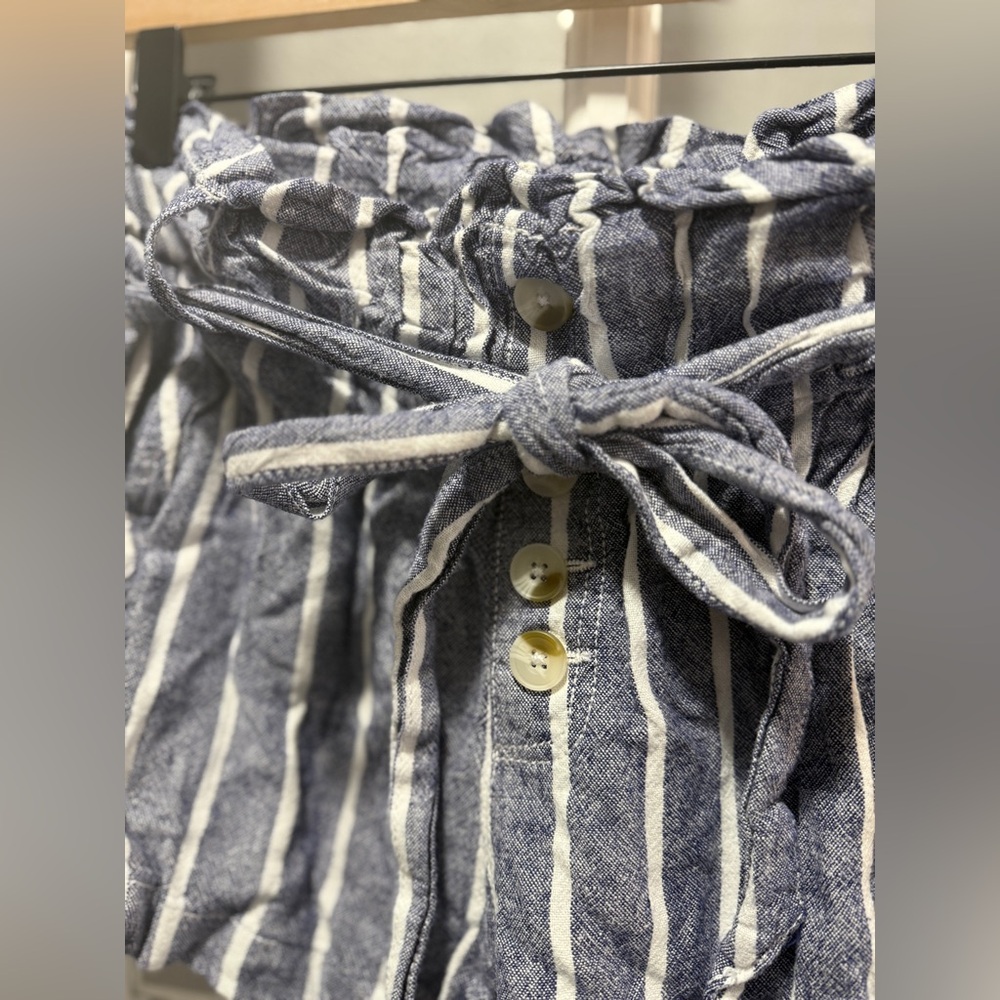 Sincerely Jules Striped Linen Paperbag Shorts - Picture 2 of 10